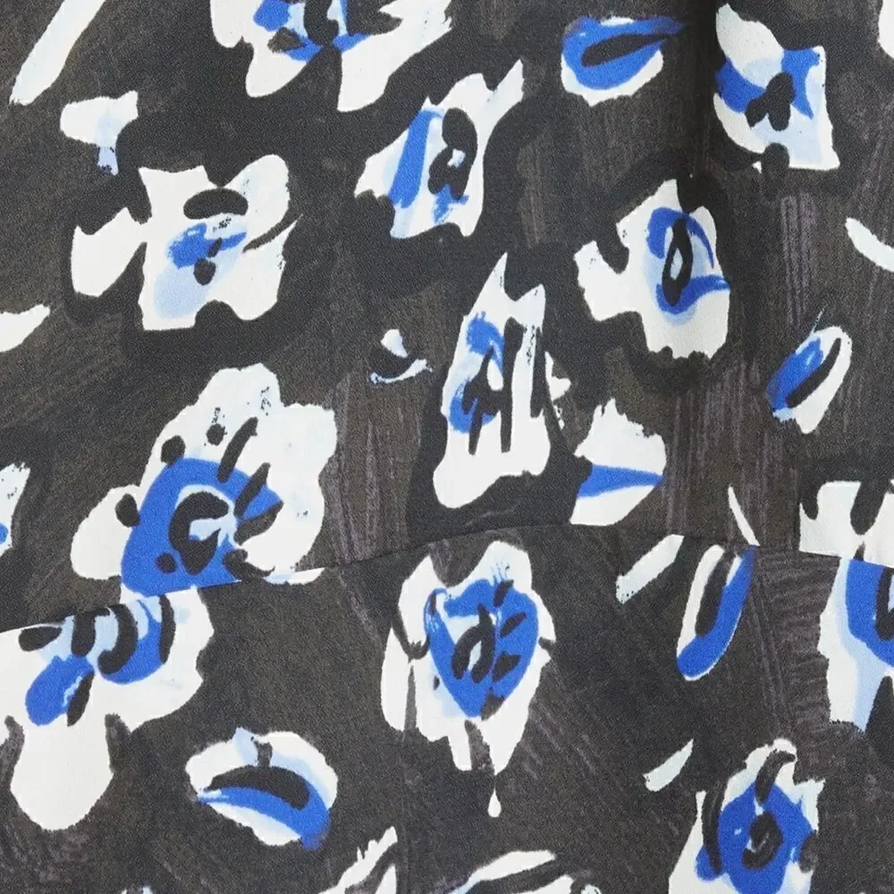 Tory Burch Puffed Sleeve Printed Tunic Dress Size L